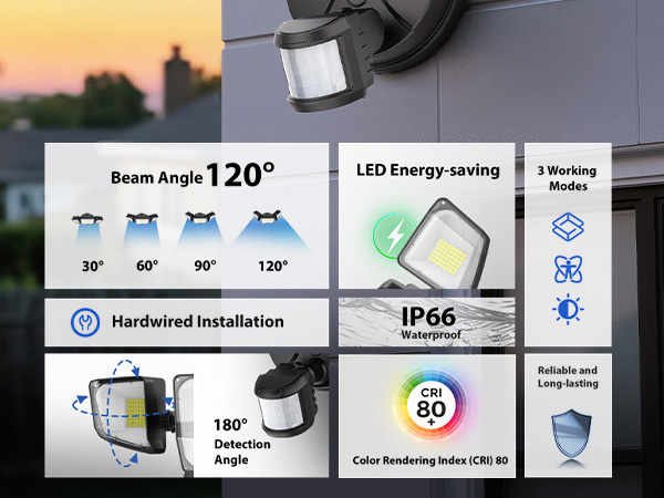 flood lights outdoor motion sensor