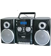 NAXA Electronics NPB-426 Portable CD Player with AM/FM Stereo Radio, Cassette Player/Recorder and...