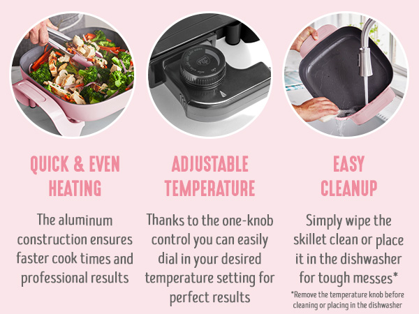 GreenLife, Ceramic Nonstick, PFAS-Free, Non-Toxic, Electric Skillet, Electrics