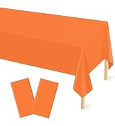 Orange Plastic Tablecloth for Rectangle