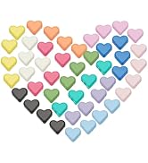 PH PandaHall 12 Colors Metal Heart Beads for Bracelets, 48pcs Love Heart Spacer Beads Craft Beads...