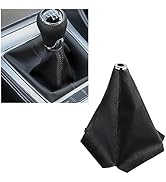 SSNNUU Car Shift Boot,Carbon Fibre Leather Gear Shift Cover for Dust Prevention &amp; Protection,Univ...