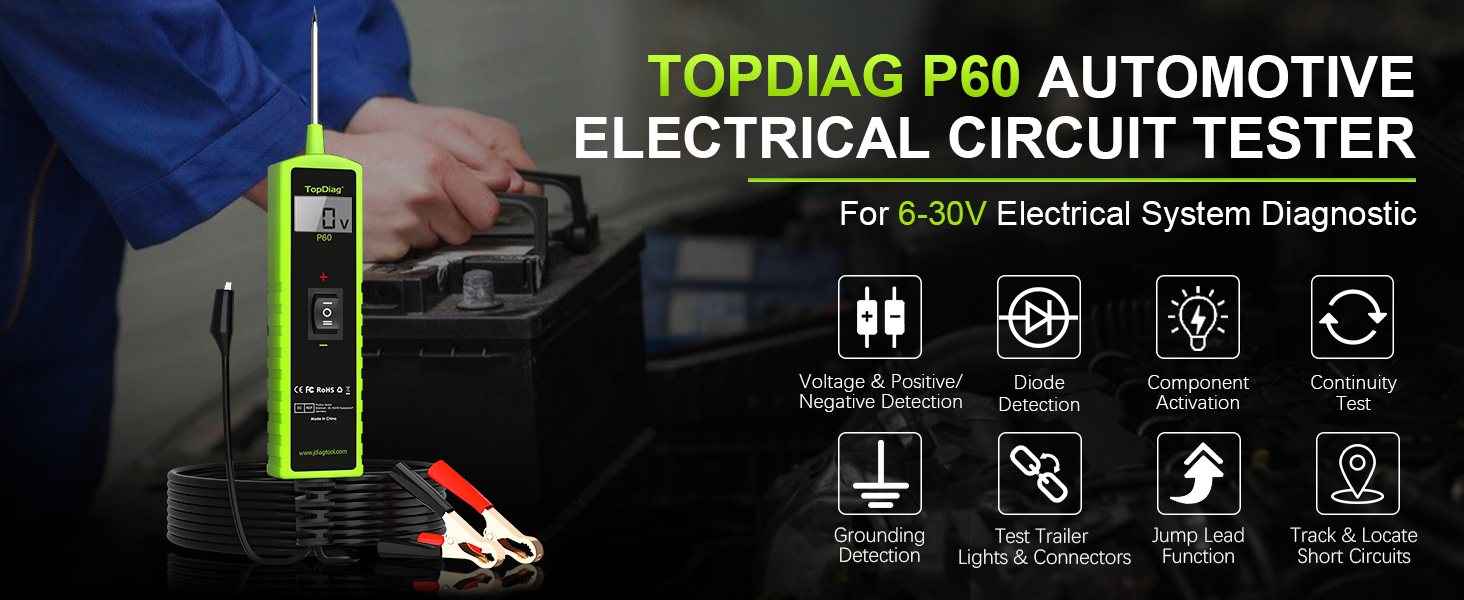 Topdiag P60 Automotive Citcuit Tester