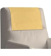 Doojoayie Yellow Headrest Cover for Recliner Washable Couch Headrest Covers Non Slip Hook &amp; Loop ...