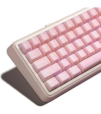 dagaladoo White PBT Keycap Set,Glossy Custom Keycaps Ceramic Style, Dye Sublimation Keyboard Key cap...