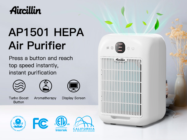 Air Purifier for Home Bedroom with H13 True HEPA