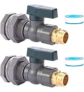 BILAL 3/4 Inch Rain Barrel Spigot Kit Water Barrel PVC Garden Diverter Kit with Bulkhead Fitting ...