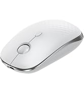 TECKNET Wireless Mouse,Rechargeable Slim Portable Silent Computer Mouse with 2.4GHz USB Receiver,...