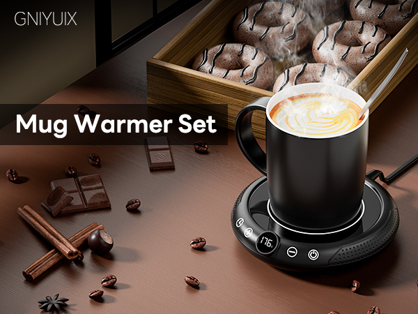 Coffee Mug Warmer with Mug Set