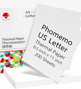 Phomemo Thermal Printer Paper, Thermal Paper 8.5 x 11 Inch, US Letter Size Paper, Multipurpose Of...