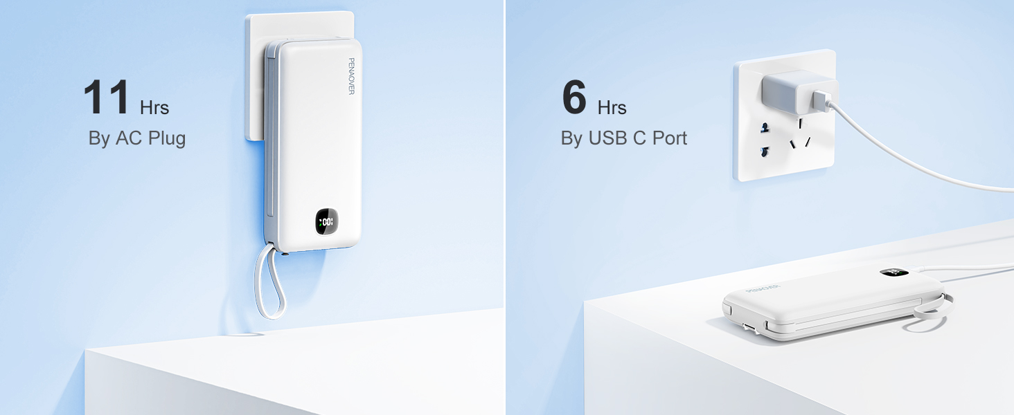 power bank with built in ac wall plug