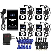EXMAX EX-100 Audio Trans Wireless Tour Guide System Microphone Earphone for Church Translation Si...