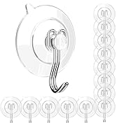 GLUIT Suction Cup Hooks for Kitchen, Shower - Window Cups with Hook Heavy Duty Wall Bathroom Glas...