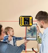 SG SURGOAL 3-in-1 Multi Surface Laser Level with Magnetic Base - Digital Angle Gauge, Laser Dista...