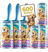 POPCHOSE Lint Rollers for Pet Hair Extra Sticky,600 Sheet Extra Sticky Lint Rollers for Pet Hair,...