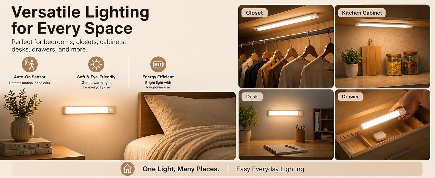 Versatile Lighting Closet Kitchen Cabinet for Every Space