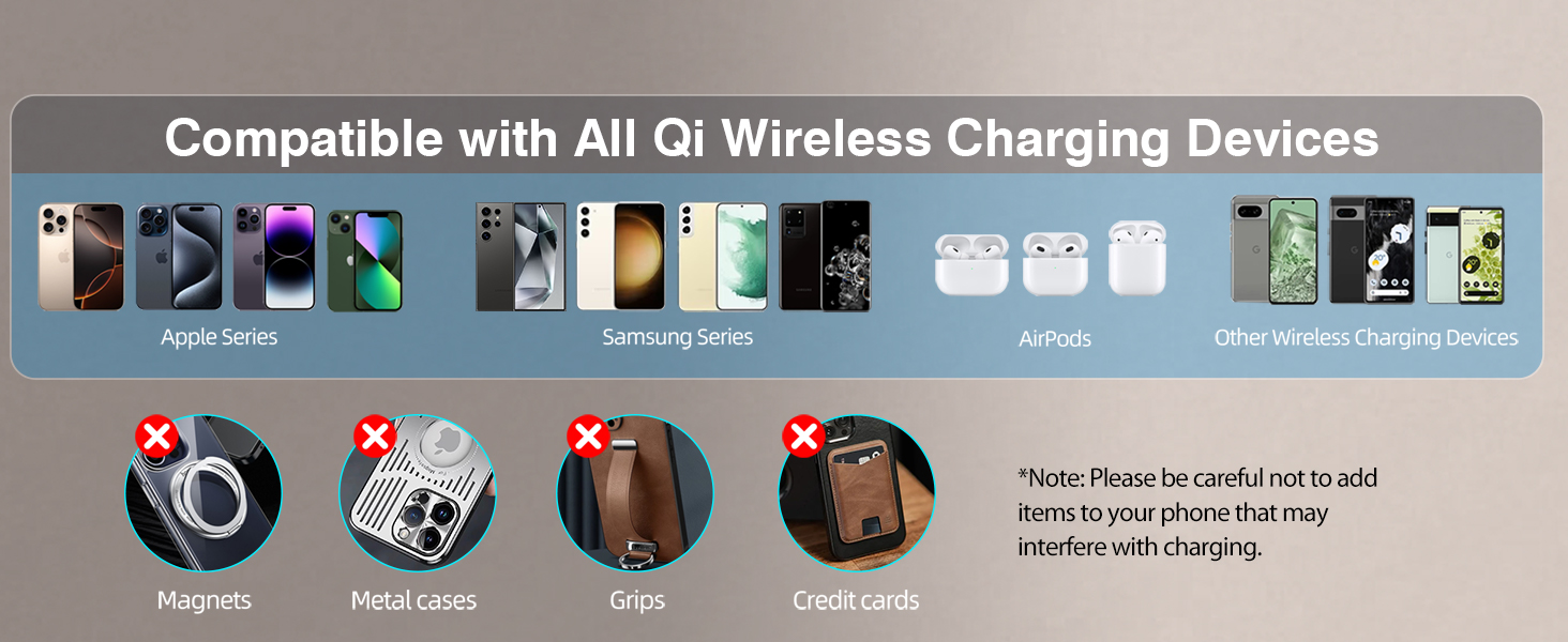 compatible with all qi wireless charging devices