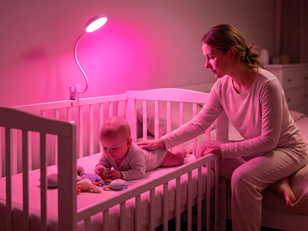 Clip on Lamp,10 RGB Colors+10 Brightness Clamp Light