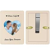 YM E-Bright Car Picture Holder, 1Pack Car Visor Photo Clip with Acrylic Protective Cover Sun Viso...