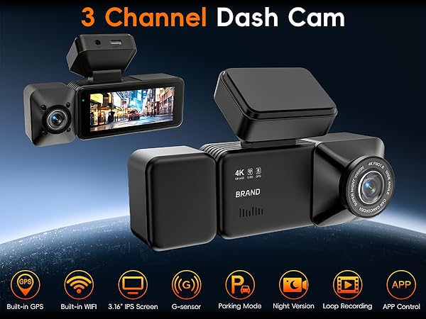 dash cam 3 channel