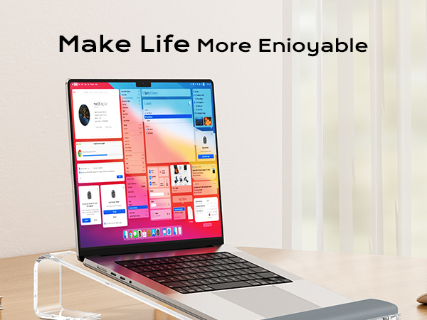 Clear Acrylic Laptop Stand for Desk computer stand for laptop acrylic desk accessories