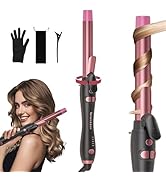 Tresses Touch Rotating Hair Curling Iron 1 Inch, Automatic Curling Iron with 30s Fast Heating Hai...