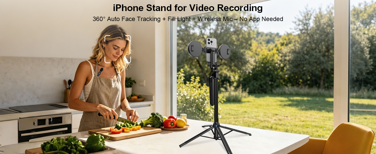 auto face tracking tripod 360 rotation with stand