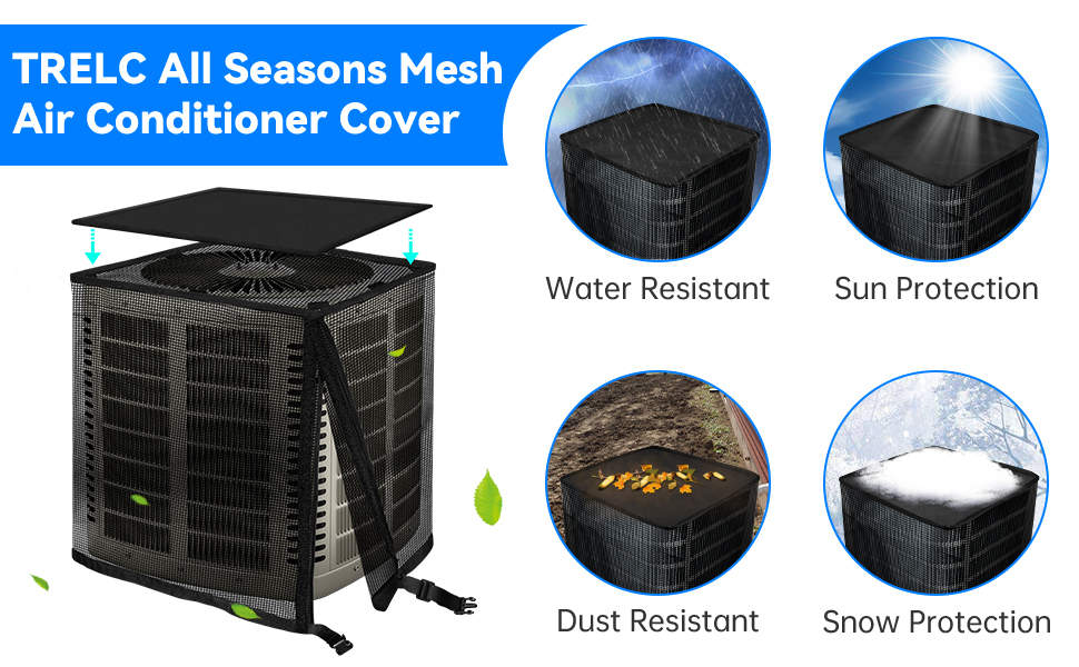 TRELC All Seasons Mesh Air Conditioner Cover