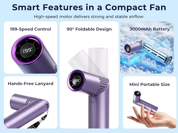 portable cooling fan for commuting walking traveling and outdoor use with easy operation