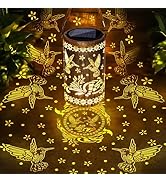 Toodour Solar Lantern Outdoor, Hummingbird Gifts for Women Mom Grandma Hanging Solar Outdoor Ligh...