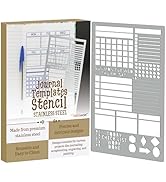Performore Stainless Steel Stencil - Precision Crafting Tool for Drawing, Journaling, Templates, ...
