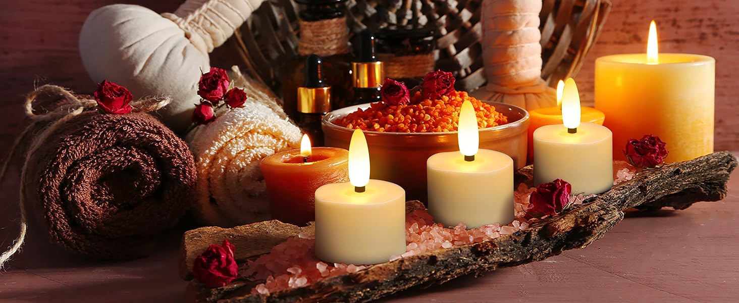 3D wick tea lights