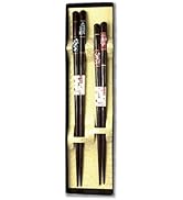 Premium Japanese Chopsticks Reusable 2prs Set [Made in Japan] Featuring Mother of Pearl Inlay and...