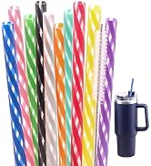 Dakoufish 12 Inch 10 Color Replacement Reusable Drinking Straw for Stanley 40 oz 30 oz 24 oz Tumb...