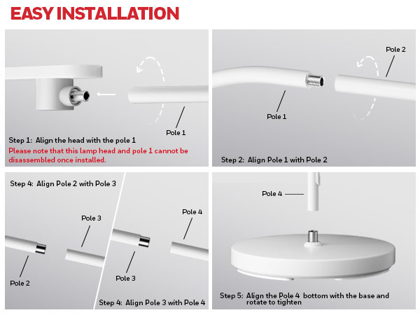 floor lamp with table