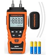 DMT01 Digital Manometer POROMETISTO, Manual Calibration Custom Zero, Real time Measurement, Max/M...