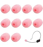 10 Pack Lapel Headset Microphone Windscreen,Christmas Stocking Stuffers Microphone Sponge Foam Co...