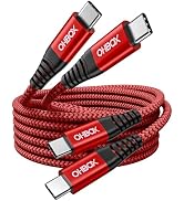 USB C to USB C Cable 60W [2Pack 6FT], USB Type C Fast Charging Cable for Car Durable Braided iPho...