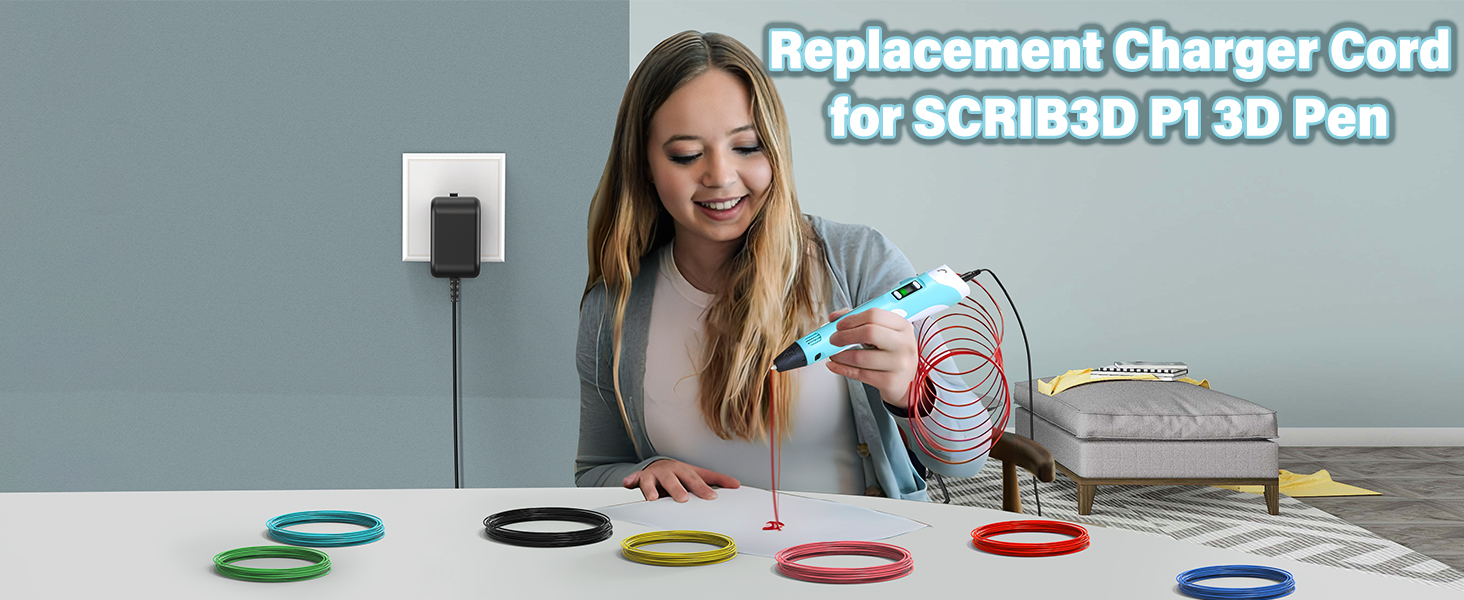 5V 5 Volt Charger for SCRIB3D P1 3D/ for SCRIB3D Advanced Printing Printer Pen