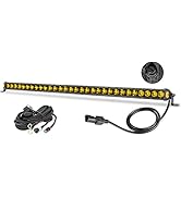 Auto Power Plus Single Row LED Light Bar 30 Inch 150W Amber Slim LED Light Bar with Wiring Harnes...
