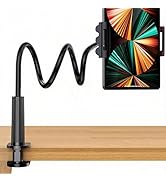 YTDSUP Gooseneck Tablet Stand Holder for Bed, Long Arm Clamp Clip Stand for Desk Table Kitchen Ga...