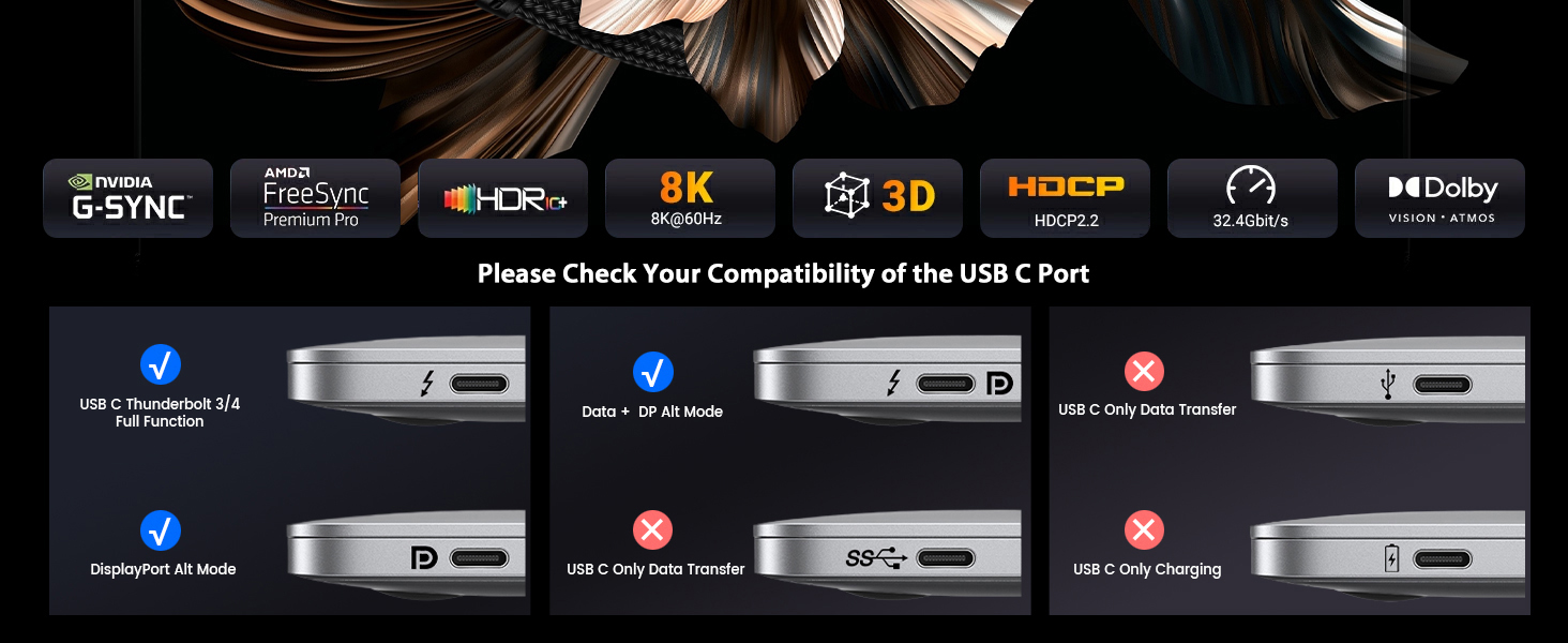 Bidirectional USB C to DisplayPort