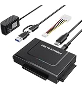 USB 3.0 to IED SATA Adapter, USB + Type C to External Hard Drive Disk Converter