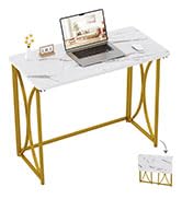 coeztt Folding Desk, 31.5" Small for Bedroom, Space Saving Foldable Computer Desk for Home Office...
