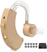 Hearing Amplifier Aids for Seniors, Hearing Aids Battery Operated, Sound Amplifier Super 6 Volume...