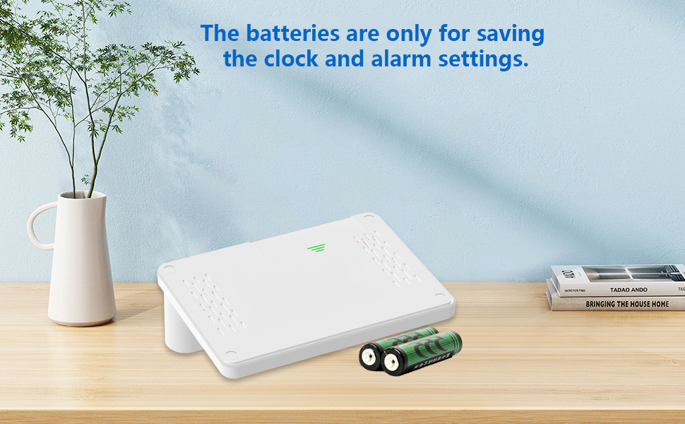 clock and phone charger