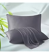 Bamboo Viscose Zippered Pillow Cases King Size Set of 2, 400 Thread Count Cooling Pillow Protecto...