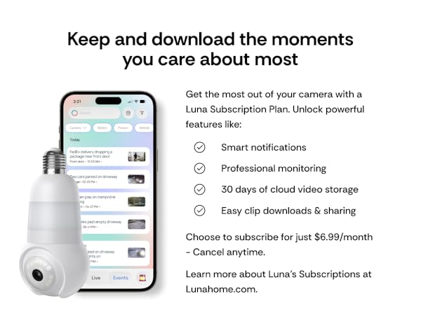 Intelligent AI Motion Detection, Two-Way Talk, Porch Light Cameras for Home/Store/Office/Hallway