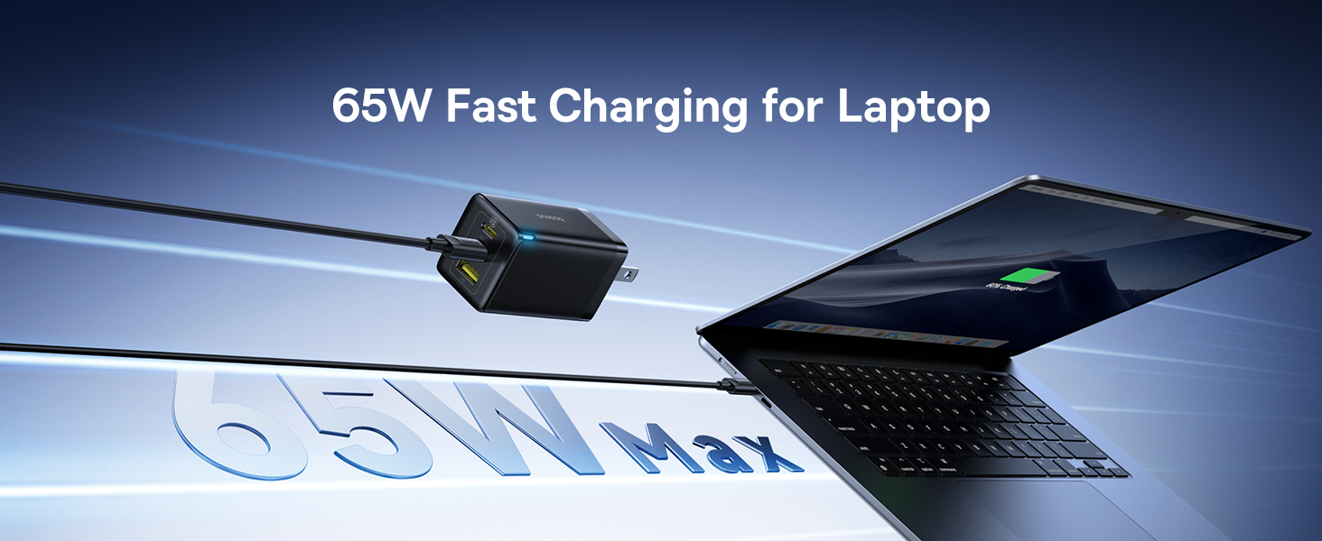 2 Pack 65W USB C Charger Block