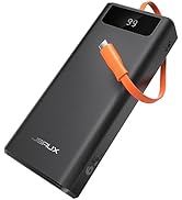 JSAUX Power Bank 20000mAh 65W with USB-C Charging Cable, USB-C Laptop Portable Charger PD3.0 Exte...